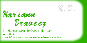 mariann dravecz business card
