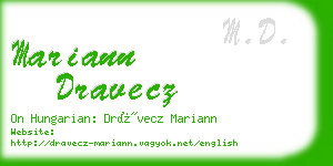 mariann dravecz business card